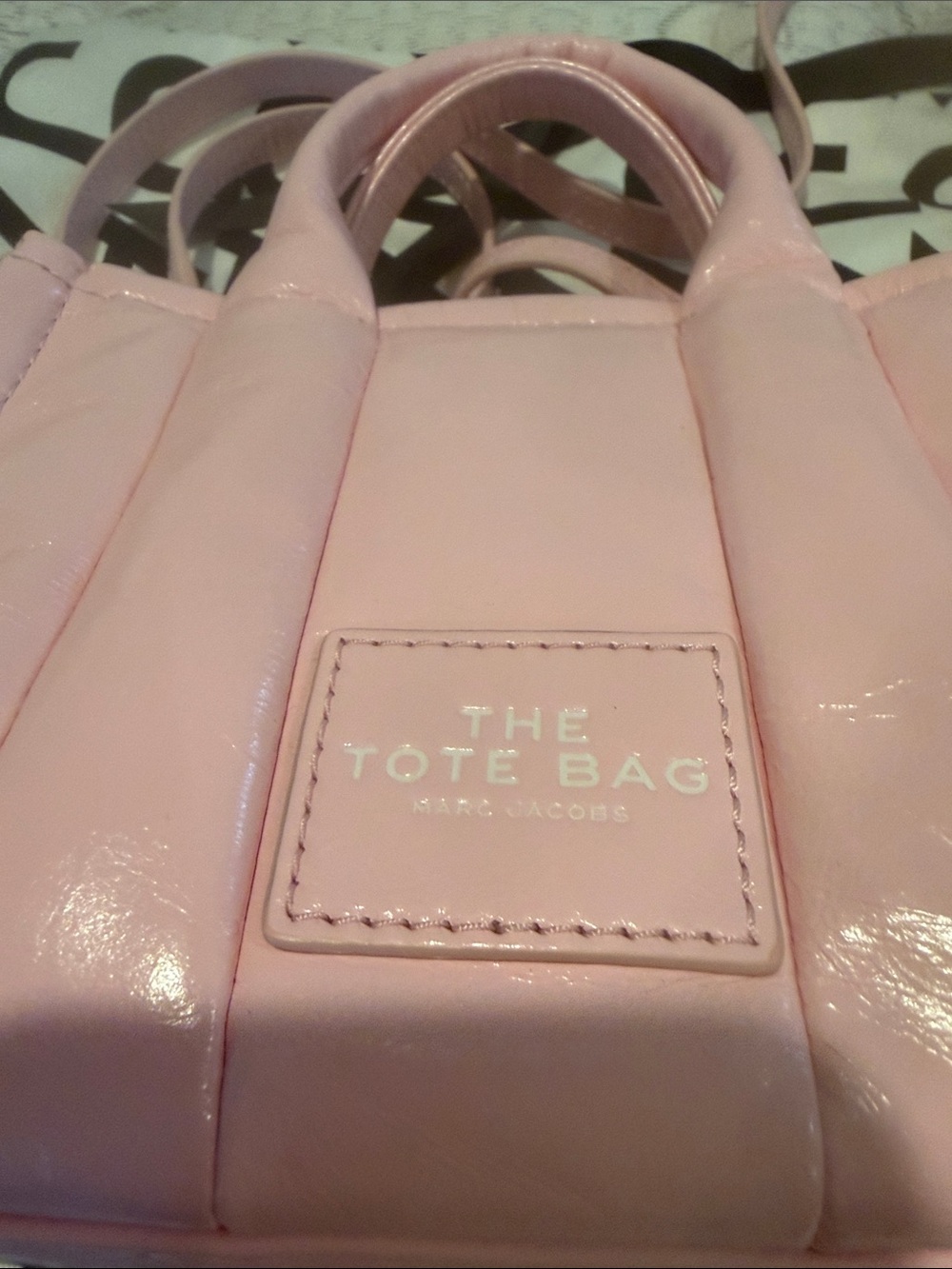 Marc Jacobs Glossy Light Pink Mini Tote - Picture 2 of 4